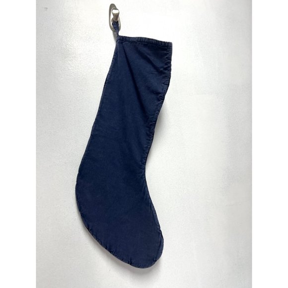 Anthropologie Dark Blue Quilted Navona Stocking - Picture 5 of 5
